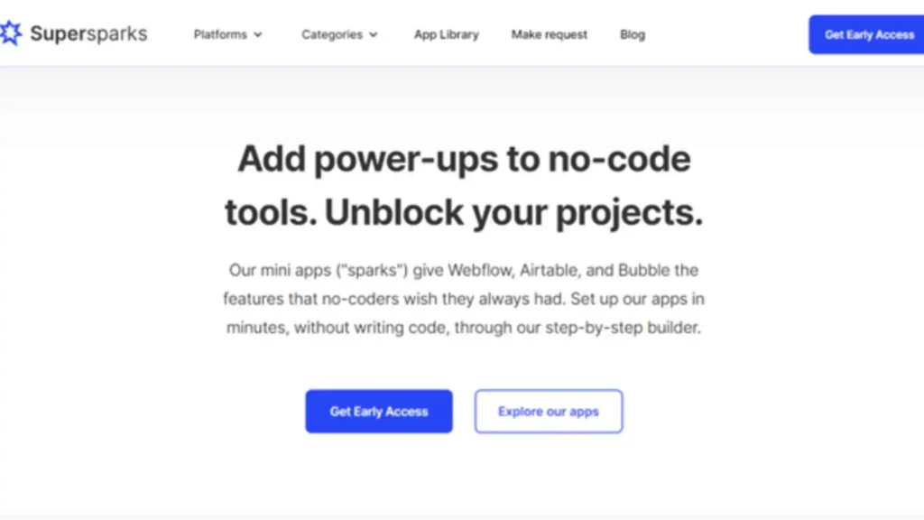 NoCode Tool Supersparks